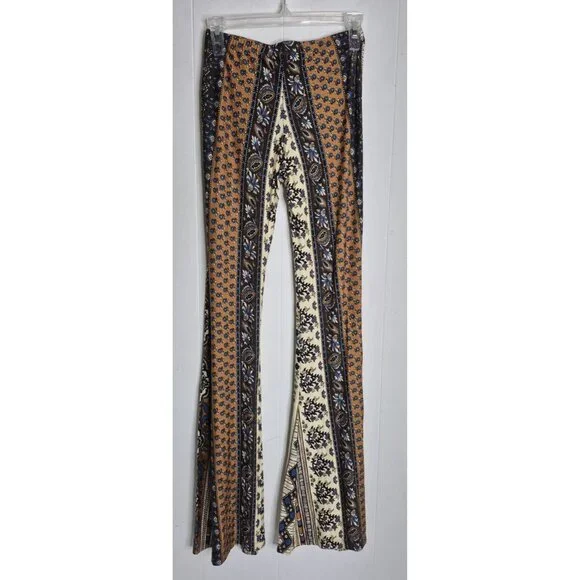 Novella Royale Janis Boho Floral Bell Bottoms Pants Size Small - Picture 3 of 6